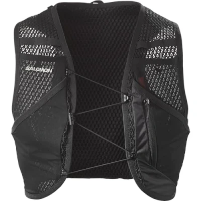 Afbeelding van Salomon Active Skin 8 Compatibel met kolven Unisex Running Hydratatie Vest Wandelpad, Precision Fit, 8L Fit en Geoptimaliseerde Opslag, Zwart, M
