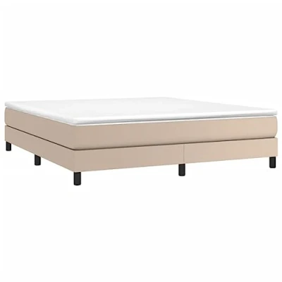 Afbeelding van Bedframe kunstleer cappuccinokleurig 160x200 cm