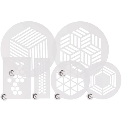 Afbeelding van Plate it Stencil Hexagon Set/6