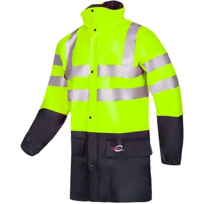 Afbeelding van SIOEN CARMAUX 4303 signalisatie regenjas fluogeel/marine 4303A2FE0065S