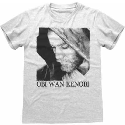 Afbeelding van Henry Tiger STAR WARS Kenobi Profile Tshirt print, Heren, Maat: Large, Heather grey