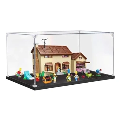 Afbeelding van HAIWENFEIQI Acryl vitrine voor Lego Simpson&#039;s House 71006, Stofdichte Display Box Compatibel Lego, Model Showcase Cadeau (NIET Inbegrepen Het Model) (3 mm)