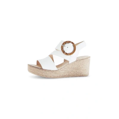 Afbeelding van Gabor Sandalen met plateauzool, Dames, Maat: 40.5, Weiss Schoenen