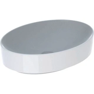 Afbeelding van Geberit VariForm opzetwastafel ovaal wit (55 x 40 cm) zonder kraangat,