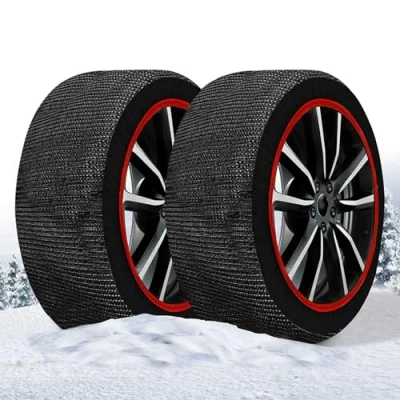 Afbeelding van A2ZWORLD Super goedgekeurde sneeuwsokken, model Super, 50% sterkte + duurzaamheid, voor elektrische auto&#039;s, SUV 4 x 4, camper, caravan, bedrijfsvoertuigen (XXL)