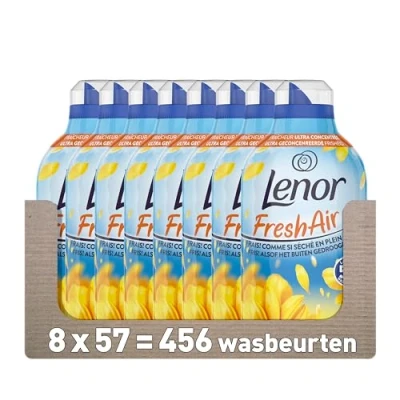 Afbeelding van 8x Lenor Wasverzachter Fresh Air Stralende Zon 57 Wasbeurten 798 ml