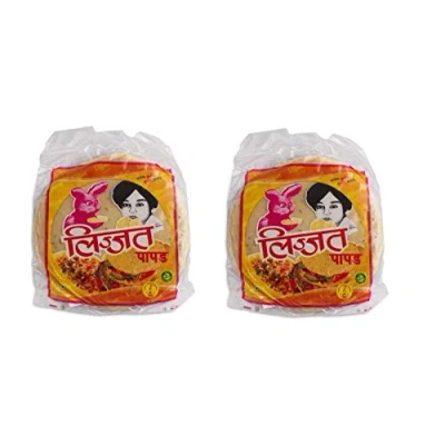 Afbeelding van Pamai Pai® Dubbel pakket: 2 x 200 g Indiase Papadam Fladen Zwarte Peper Lens Papad