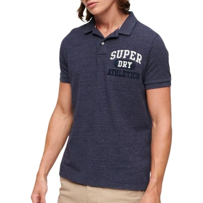 Afbeelding van Superdry Classic FIT MARL Poloshirt, Heren, Maat: Medium, Dunkelblau