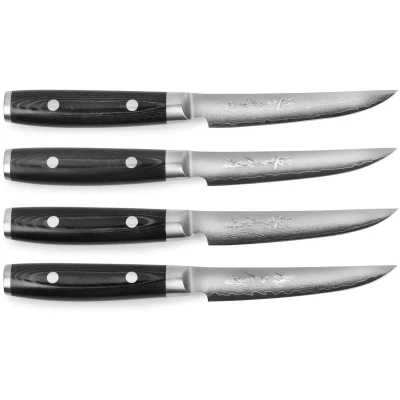 Afbeelding van Yaxell Ran Steak Set 4 delig VG10 Japans Damaststaal