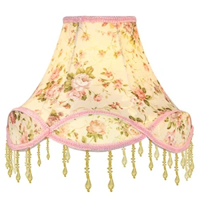 Afbeelding van Eastlion 14&quot; Retro Palace Hanger Handgemaakte E27 Lampenkap voor Tafellampen, Staande lampen, Wandlampen, Roze Rose
