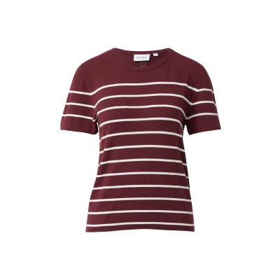 Afbeelding van comma casual identity Trui bordeaux / wit