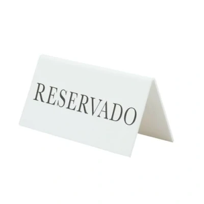 Afbeelding van Securit reservetafelstandaard, Spanje (5e delige set) wit acryl met zwarte tekst, textiel, 5 x 16 12,5 cm