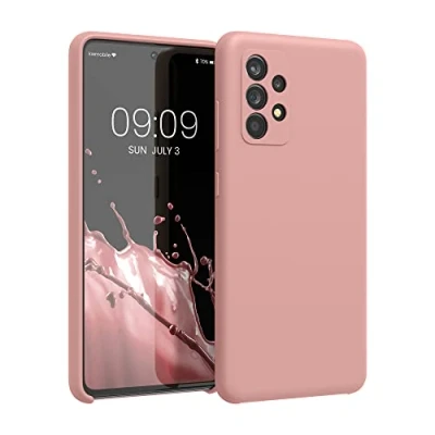 Afbeelding van kwmobile telefoonhoesje compatibel met Samsung Galaxy A52 / 5G A52s hoesje Zachte case voor smartphone Back cover in winter roze