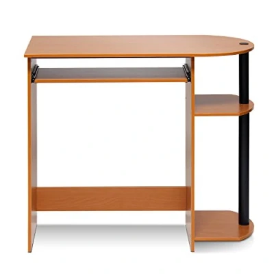 Afbeelding van Furinno Computertafel/bureau, licht kersen/zwart, 40,01 x 73,03 cm