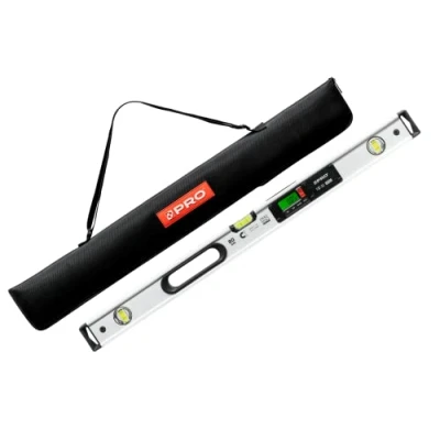 Afbeelding van PRO900 Digitale waterpas 80cm met 2 LCD displays en deksel Elektronische geheugen voor maximaal 19 resultaten IP65 Kleur Wit