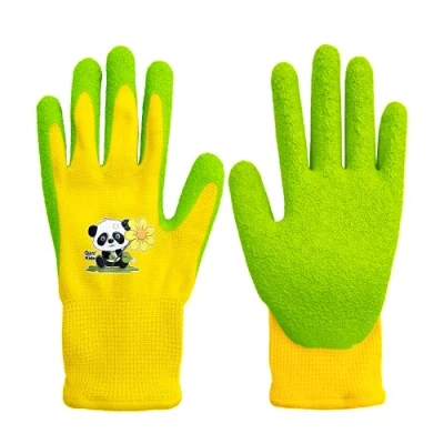 Afbeelding van QearSafety Kindertuin werkhandschoenen, 3 6 jaar, peuter, kleuterschool, anti lip, beschermen, natuurlijke rubberen palm gecoat, DIY (3 jaar)