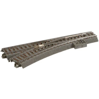 Afbeelding van H0 Märklin C rails (met ballastbed) 24611 Wissel, Links 24.3 Met handbediening 188.3 mm