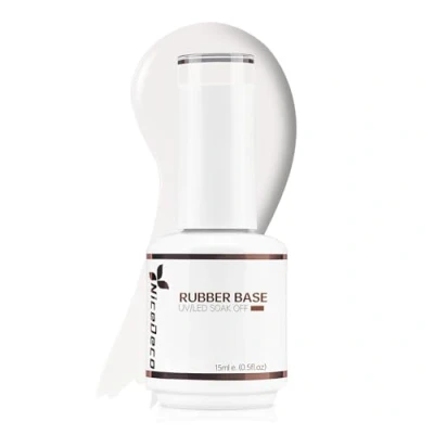 Afbeelding van Nicedeco Rubber Base Gel Nail Polish UV LED Semi permanent Soak Off Nagellak Translucent Kleur Coat 15ML 003