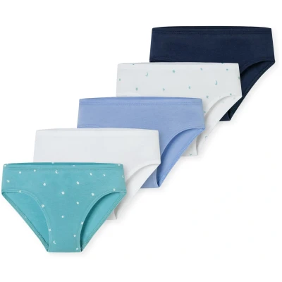 Afbeelding van Schiesser 5PACK Slip voor kinderen, Maat: 92, Dunkelblau weiss flieder