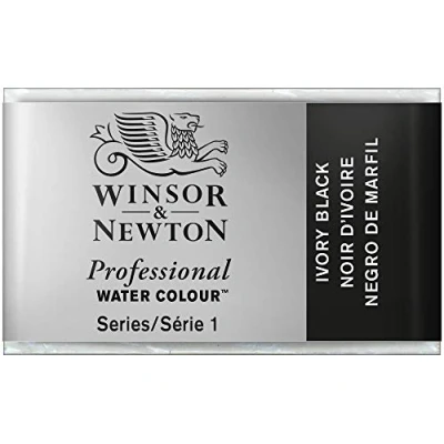 Afbeelding van Winsor &amp; Newton 0100331 Professional Water Colour, fijnste kunstenaars aquarelverf met de hoogst mogelijke pigmentatie, uitstekende lichtechtheid Hele Nap, Ivory Black