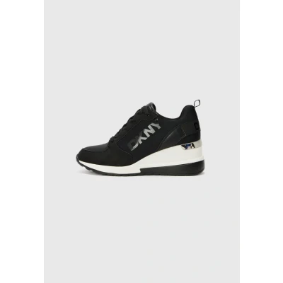 Afbeelding van DKNY CAIT Sneakers laag, Dames, Maat: 42.5, Black Imitatieleer/ textiel