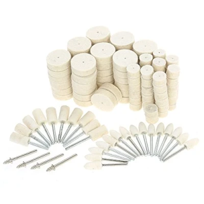 Afbeelding van Vilten polijstopzetstuk, 129 delig, polijstschijf, polijstkoppen, draaigereedschap, accessoires voor hout, sieraden, polijsten, reinigen, Dremel multifunctioneel gereedschap