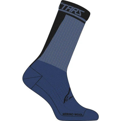 Afbeelding van Alpinestars Merino 24 Fietssokken, zwart blauw, afmeting L voor man