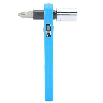 Afbeelding van Vikye Ratelsleutel, 10mm blauwe mini ratelsleutel gereedschap met PH2 schroevendraaier bit kit, moersleutel set voor repareren gebruik