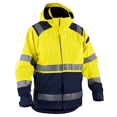 Afbeelding van Blåkläder 4987 1987 Shell jack High Vis ongevoerd Geel/Marineblauw maat 4XL
