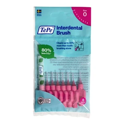 Afbeelding van 10x TePe Interdentale Ragers Original 0,4 mm Roze blister à 8 stuks