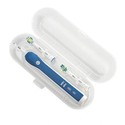 Afbeelding van Nincha Reisetui voor elektrische tandenborstel, Braun, Oral B, kunststof, vervanging, 1 handstuk en 2 opzetborstels, transparant