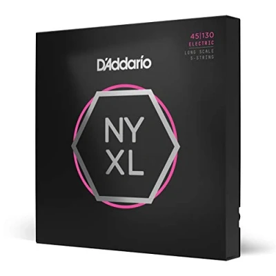 Afbeelding van D&#039;Addario 5er Bass NYXL 45 130 65 80 100 130, NYXL45130 Snarenset voor 5 string basgitaar