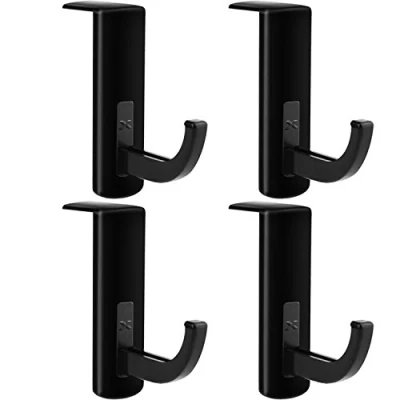 Afbeelding van Mudder Hoofdtelefoonhouder, 4 stuks, ophangsysteem, met stick on haak, zwart