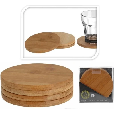 Afbeelding van Bamboe Onderzetters set van 4 stuks