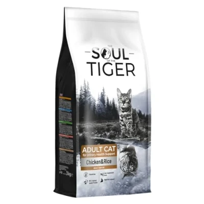 Afbeelding van the Soul of Tiger Droogvoer voor volwassen katten, een goede gezondheid van de urinewegen, kip en rijst, 3 kg