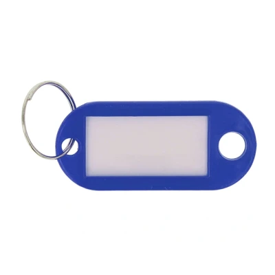 Afbeelding van Westcott sleutelhanger donker blauw 100 stuks in doos met verwisselbaar etiket AC E10652