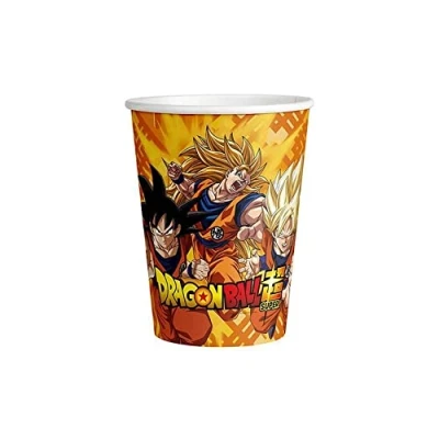 Afbeelding van CONVER PARTY Dragon Ball glazen verjaardagsdecoratie feestartikelen 8 stuks 250 ml