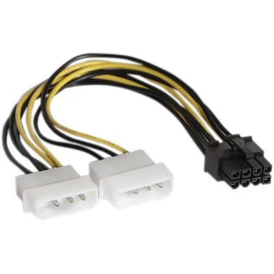 Afbeelding van Voedingsadapter Molex naar PCI E 8 pins 15 cm