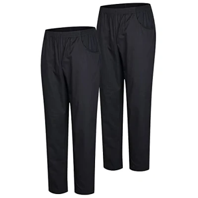 Afbeelding van MISEMIYA Verpakking van 2 stuks, uniseks, gezondheidsuniform, medische uniformen, werkbroek, Ref.8312, zwart 21, L