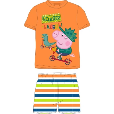 Afbeelding van Peppa Pig shortama/pyjama scootersaurus katoen oranje maat 98