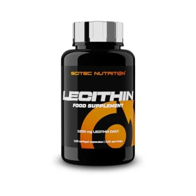 Afbeelding van Scitec Nutrition Lecithin Lecithine uit Sojaolie 1200 mg per dag 100 dosis verpakking, Softgel Capsules