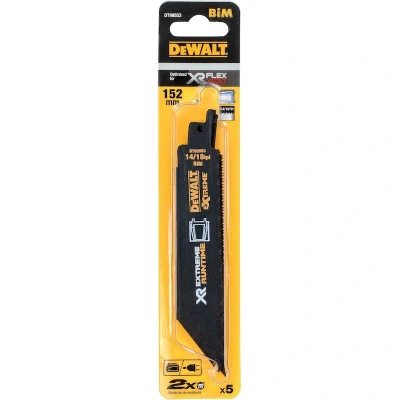 Afbeelding van DeWalt Accessoires DT99553 QZ XR 152mm 14/18TPI Metaal Reciprozaagbladen (5 stuks)