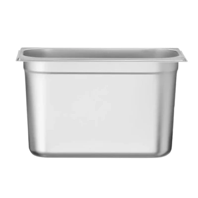 Afbeelding van HENDI Gastronorm container, temperatuurbestendig van 40 tot 300C, geschikt voor ovens, bain marie, koelkasten en vriezers, chafing dishes, 5.7L, GN 1/3, 325x176x(H)150mm, roestvast staal