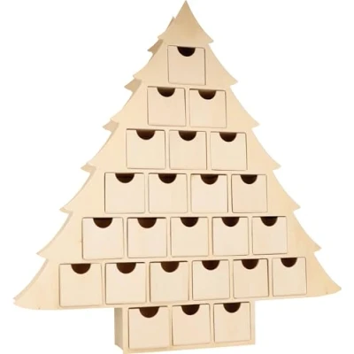 Afbeelding van Houten Adventskalender 43,5x45x6,5 cm Artemio