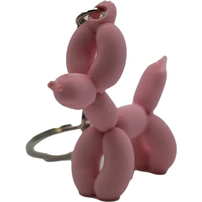 Afbeelding van Ballon hond sleutelhanger Sakura Pink