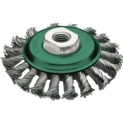 Afbeelding van Lessmann Staaldraadborstel schroefdraad d. 115 mm draaddikte 0,5 RVS 12 15.000 omw/min 1 stuk 472857