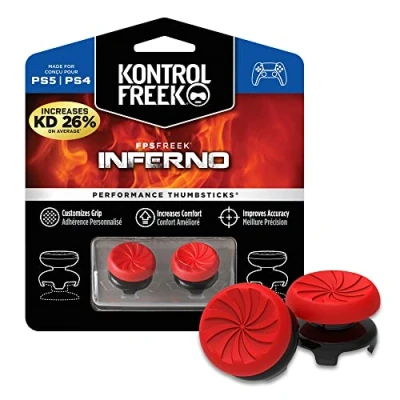 Afbeelding van KontrolFreek FPS Freek Inferno voor PlayStation 4 (PS4) en 5 (PS5) Performance Thumbsticks 2 High Rise Concave Rood