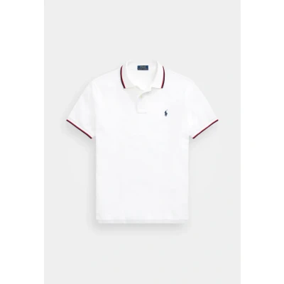 Afbeelding van POLO Ralph Lauren Custom SLIM FIT MESH Shirt Poloshirt, Heren, Maat: Small, White