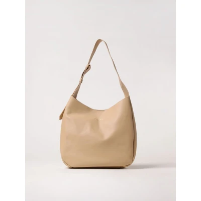 Afbeelding van Leather Hobo Shoulder Bag Wo Beige