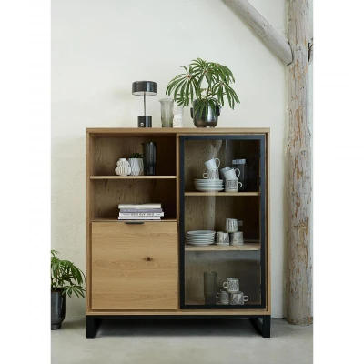 Afbeelding van Nordic Home Rasmus eiken kabinet 138 cm naturel Hout